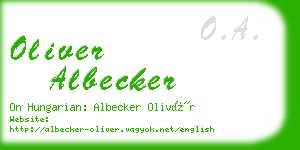 oliver albecker business card